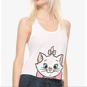 White artistocats crop tank top from Hot Topic